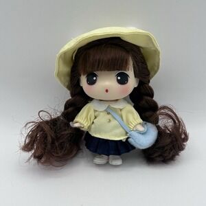Ddung Doll Student Series Cute Dressed Mini Girl Doll With Outfit Hat And Purse